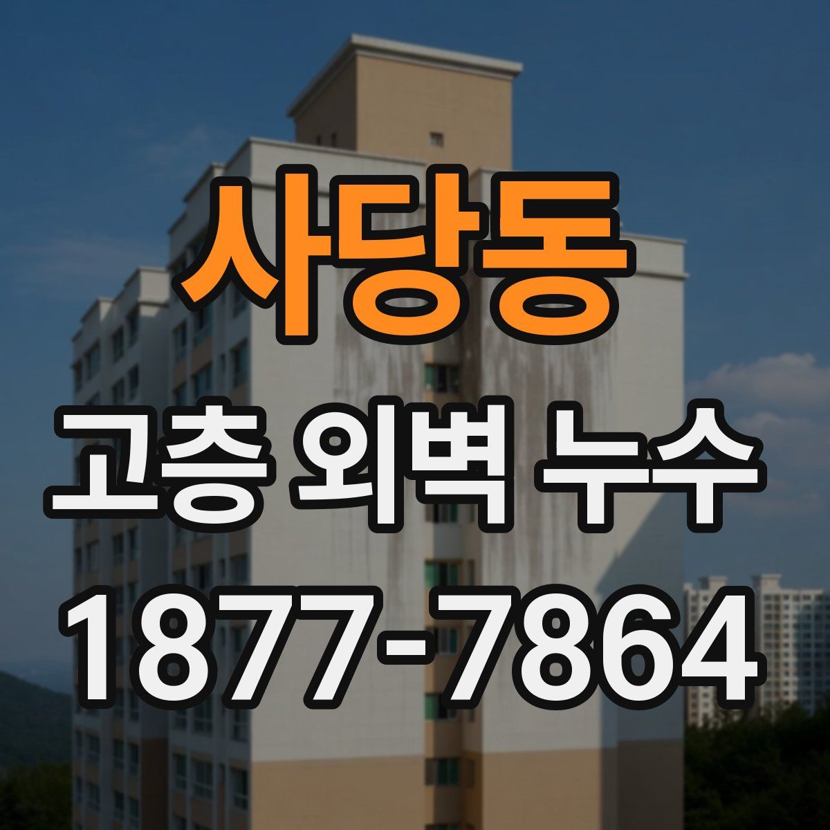 사당동 고층 외벽 누수