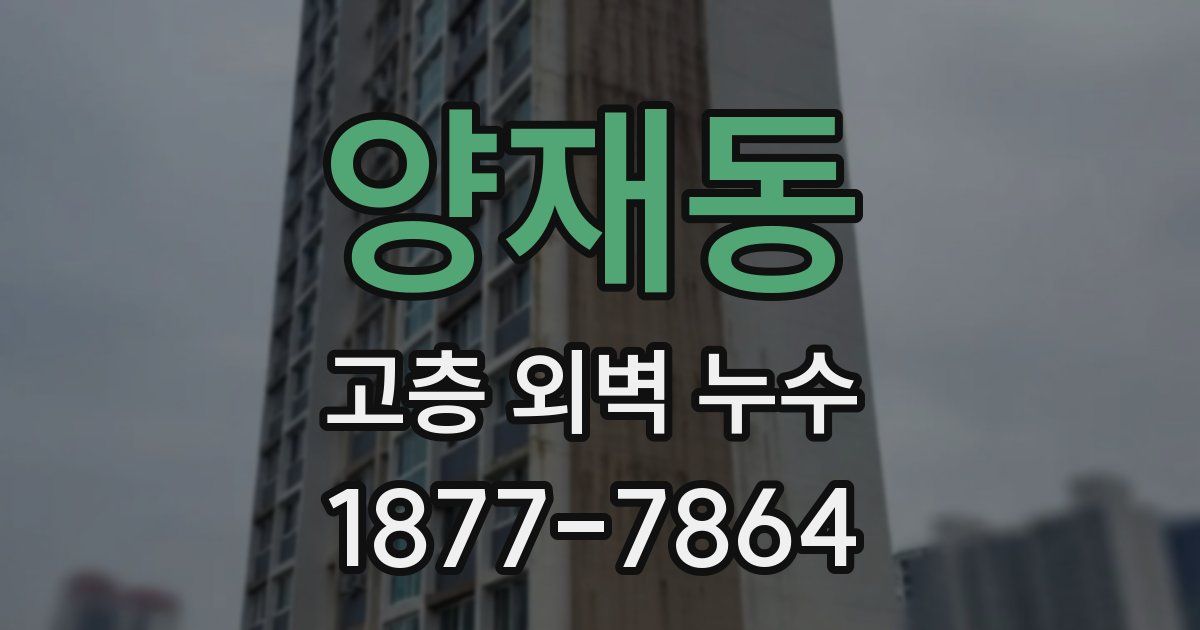 양재동 고층 외벽 누수