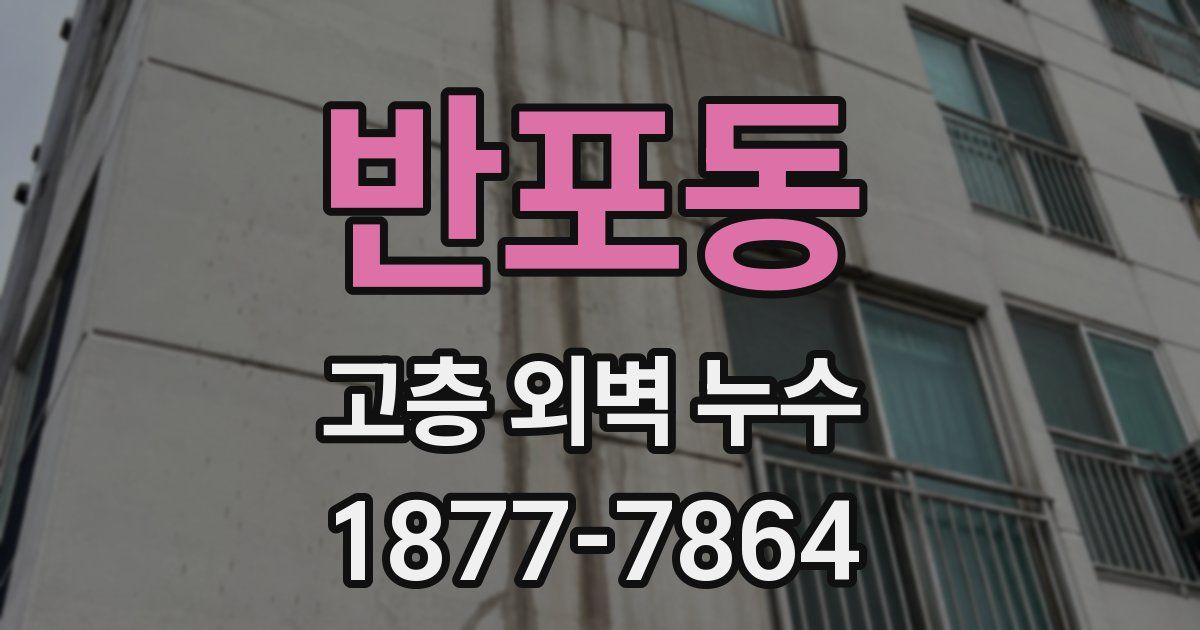 반포동 고층 외벽 누수