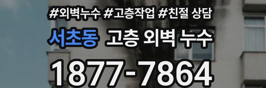 서초동 고층 외벽 누수