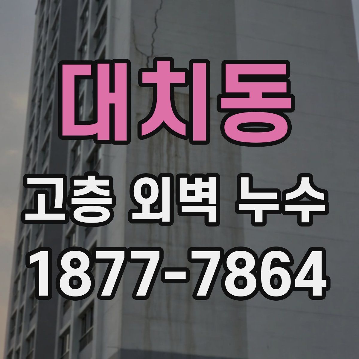 대치동 고층 외벽 누수