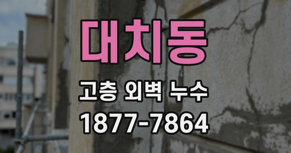 대치동 고층 외벽 누수