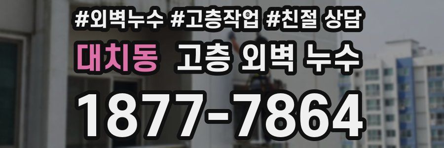 대치동 고층 외벽 누수