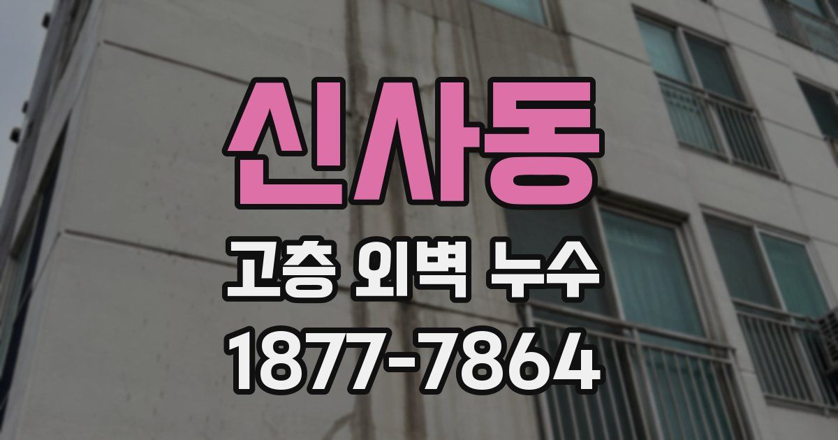 신사동 고층 외벽 누수
