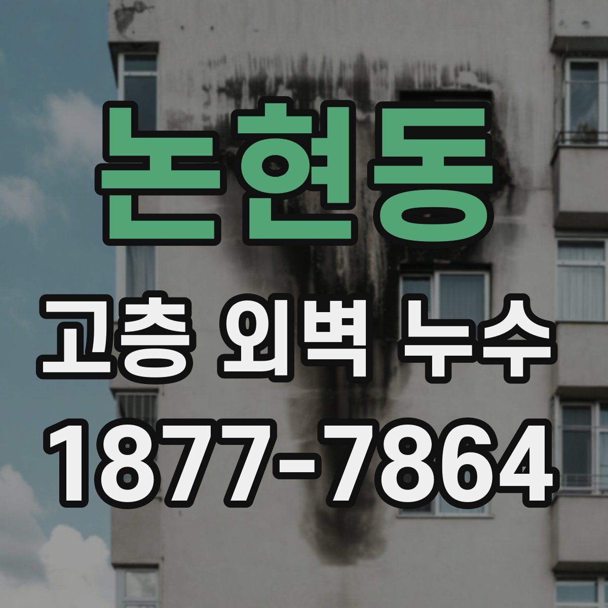 논현동 고층 외벽 누수