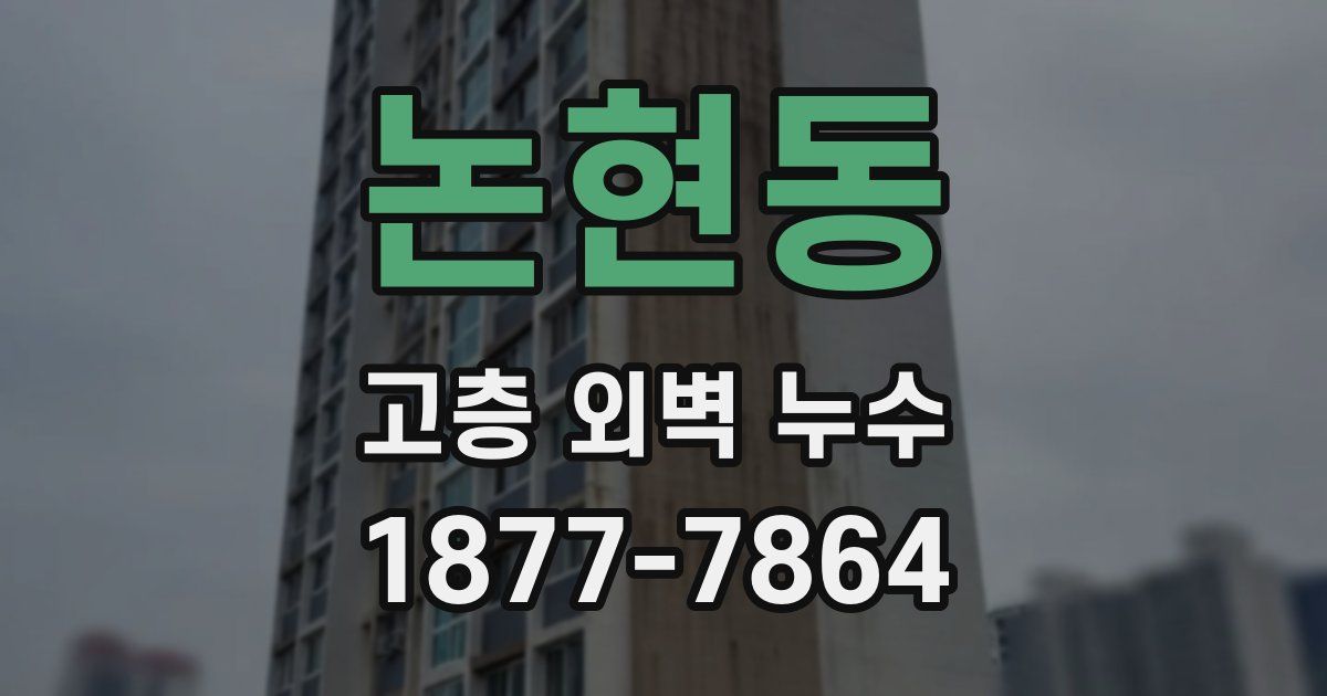 논현동 고층 외벽 누수