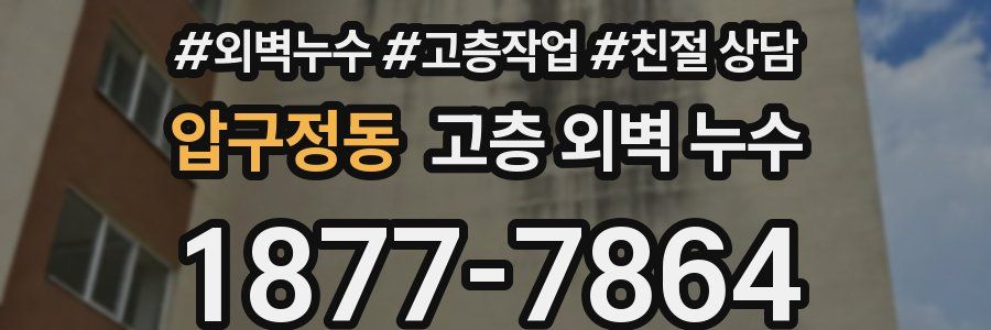 압구정동 고층 외벽 누수