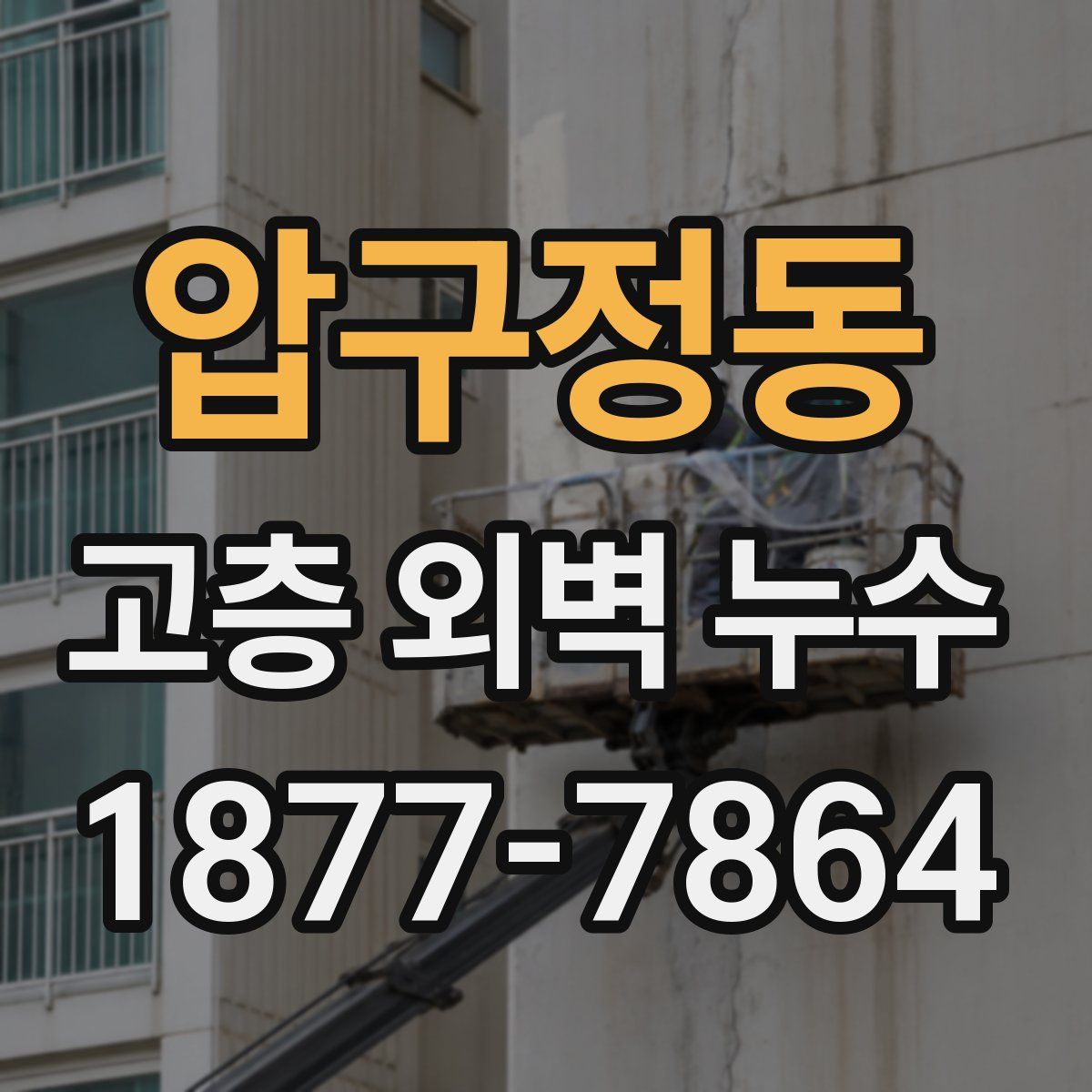 압구정동 고층 외벽 누수