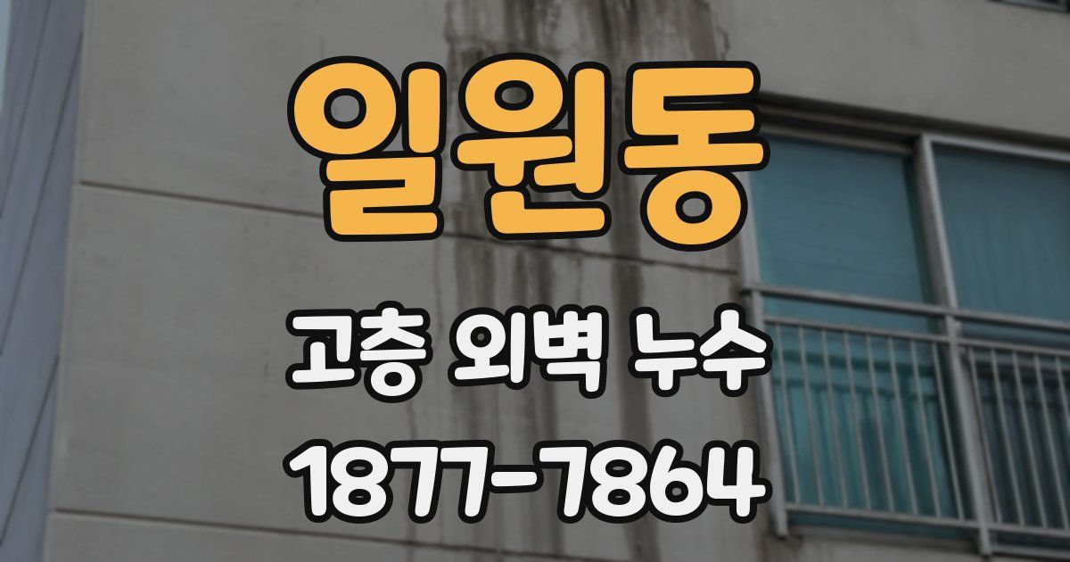 일원동 고층 외벽 누수