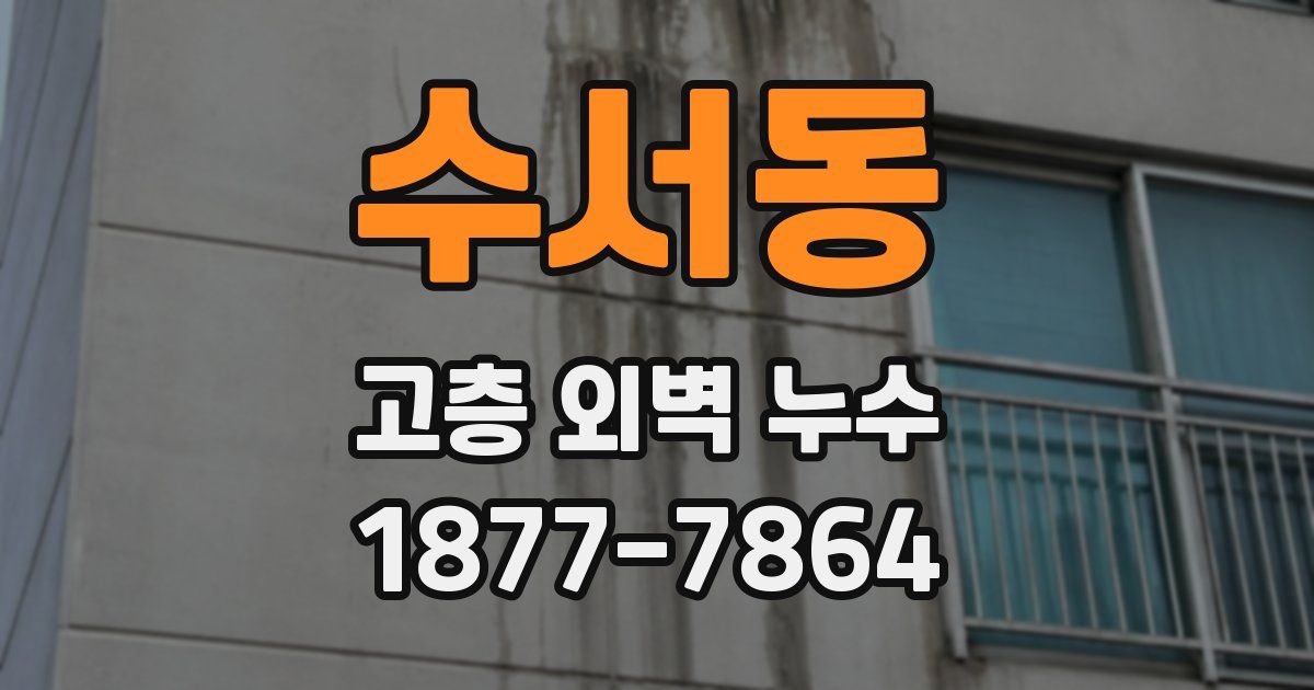 수서동 고층 외벽 누수