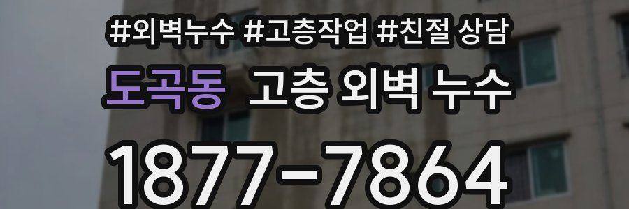 도곡동 고층 외벽 누수