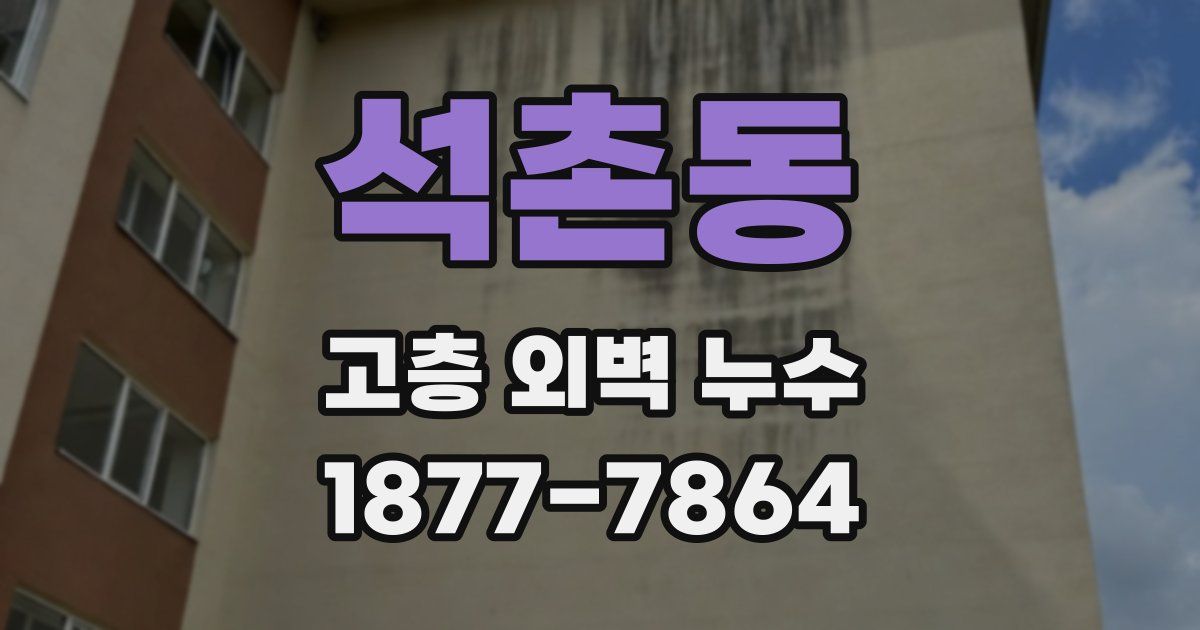 석촌동 고층 외벽 누수