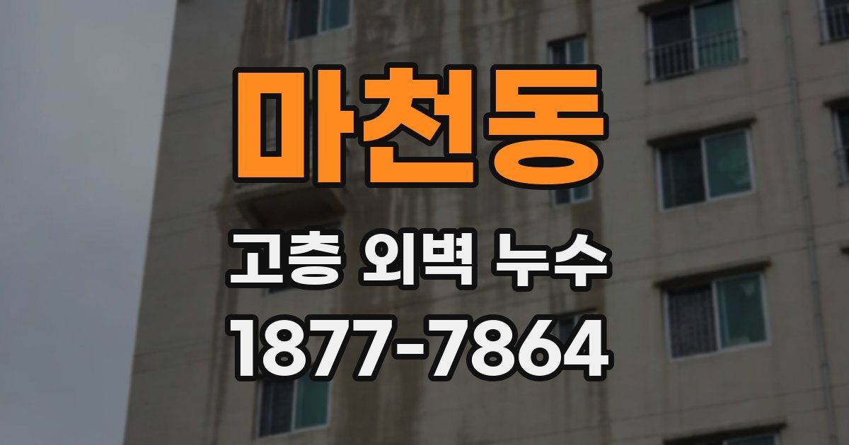 마천동 고층 외벽 누수