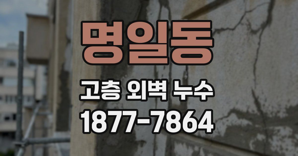 명일동 고층 외벽 누수
