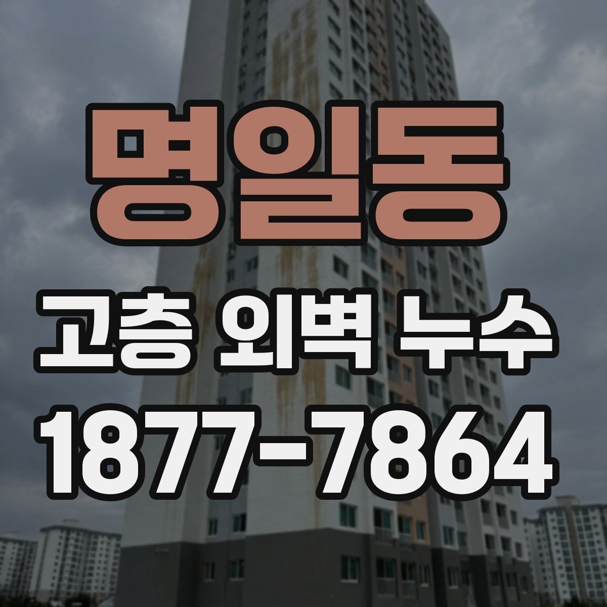 명일동 고층 외벽 누수