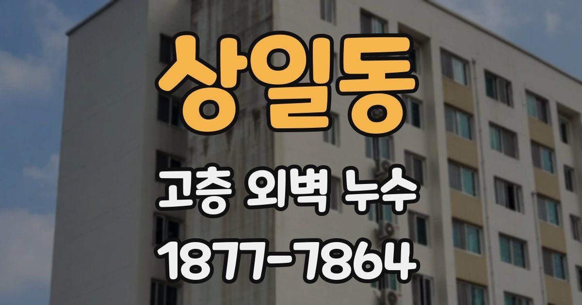 상일동 고층 외벽 누수