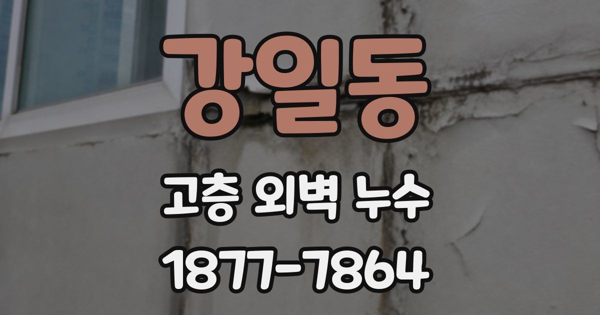 강일동 고층 외벽 누수