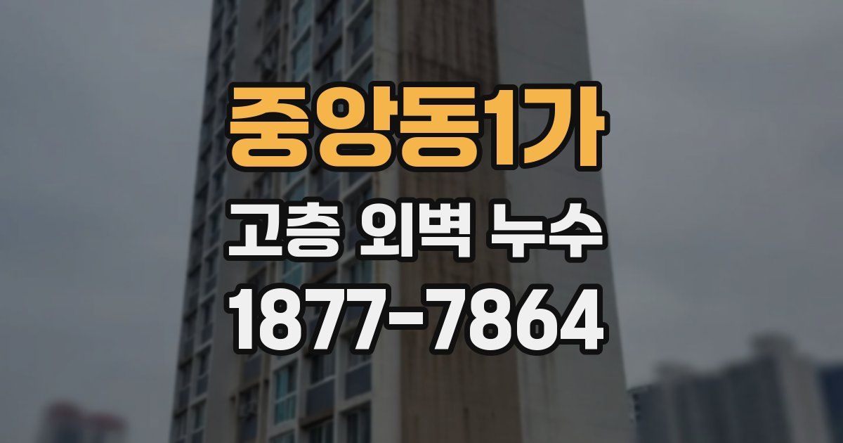 중앙동1가 고층 외벽 누수
