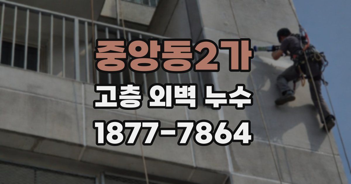 중앙동2가 고층 외벽 누수