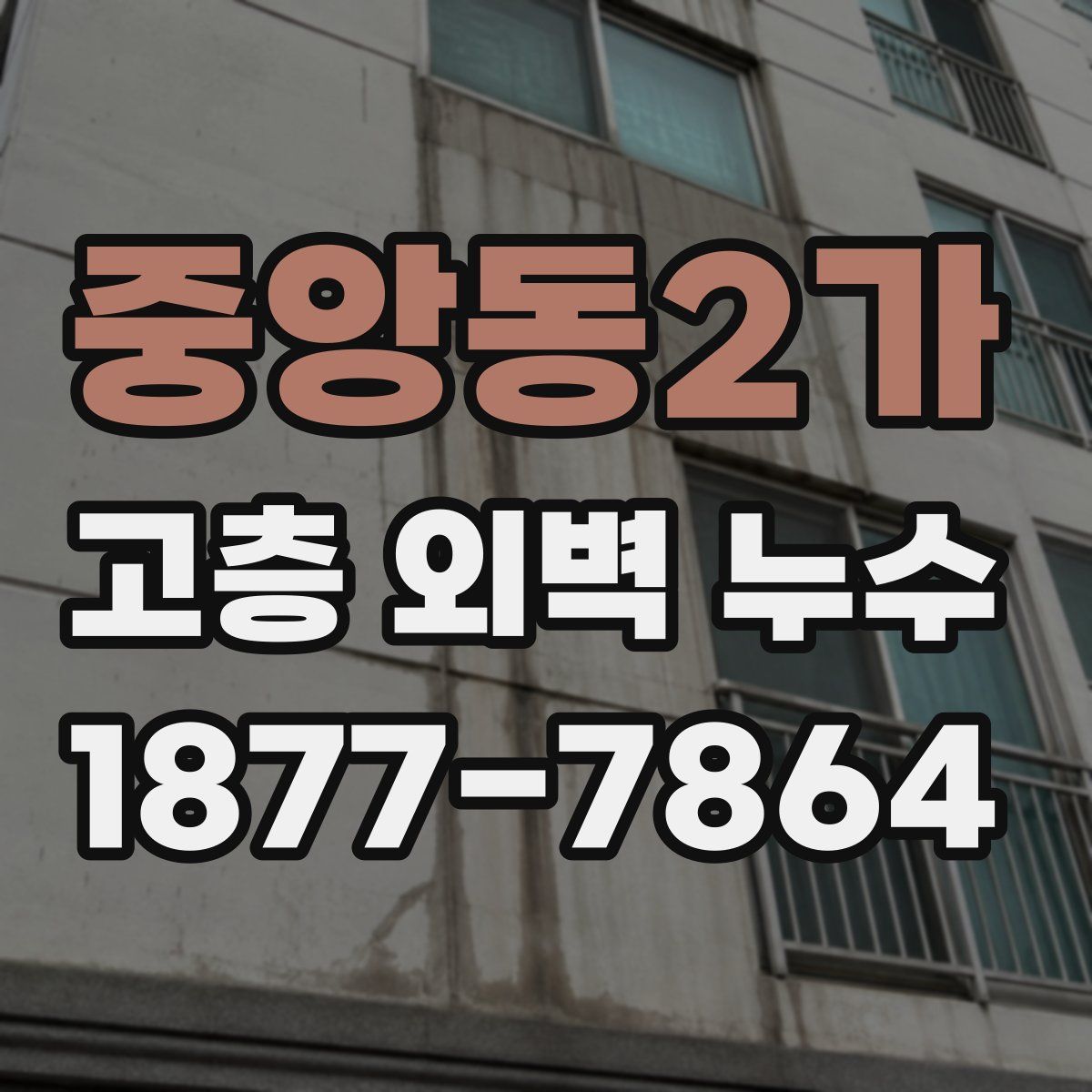 중앙동2가 고층 외벽 누수
