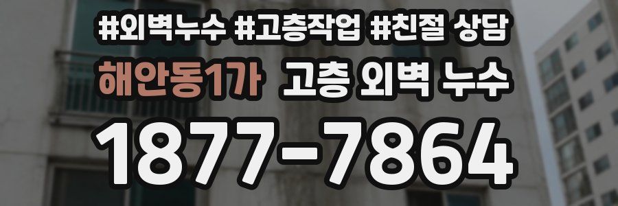 해안동1가 고층 외벽 누수