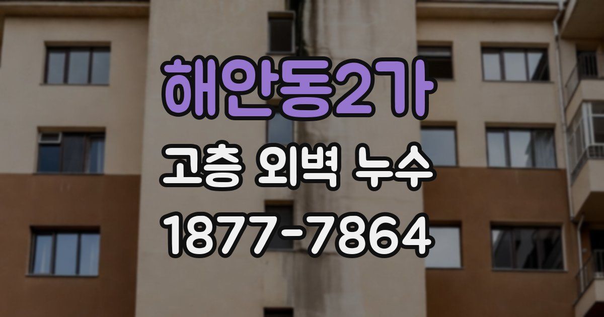 해안동2가 고층 외벽 누수