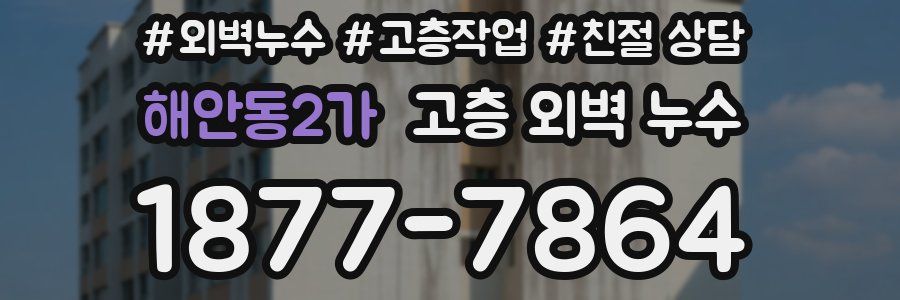 해안동2가 고층 외벽 누수