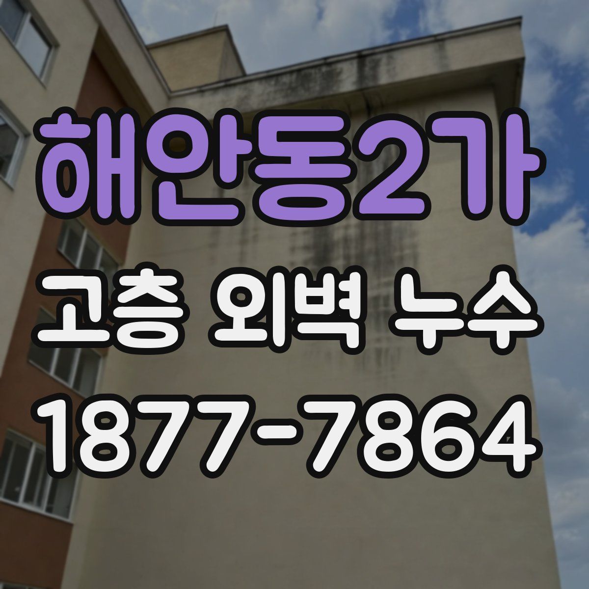 해안동2가 고층 외벽 누수