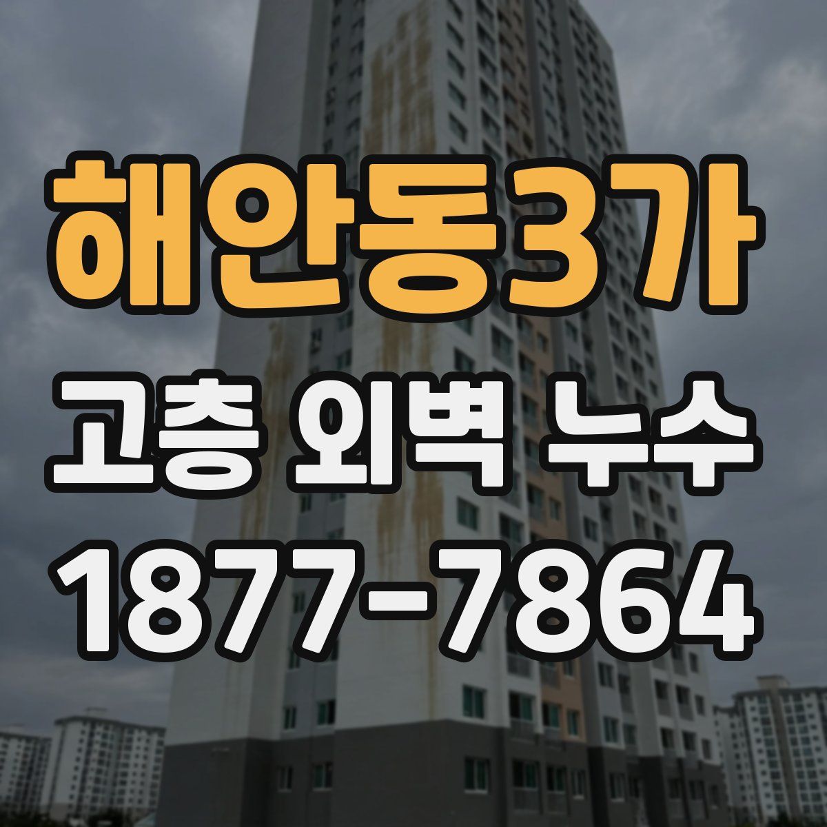 해안동3가 고층 외벽 누수