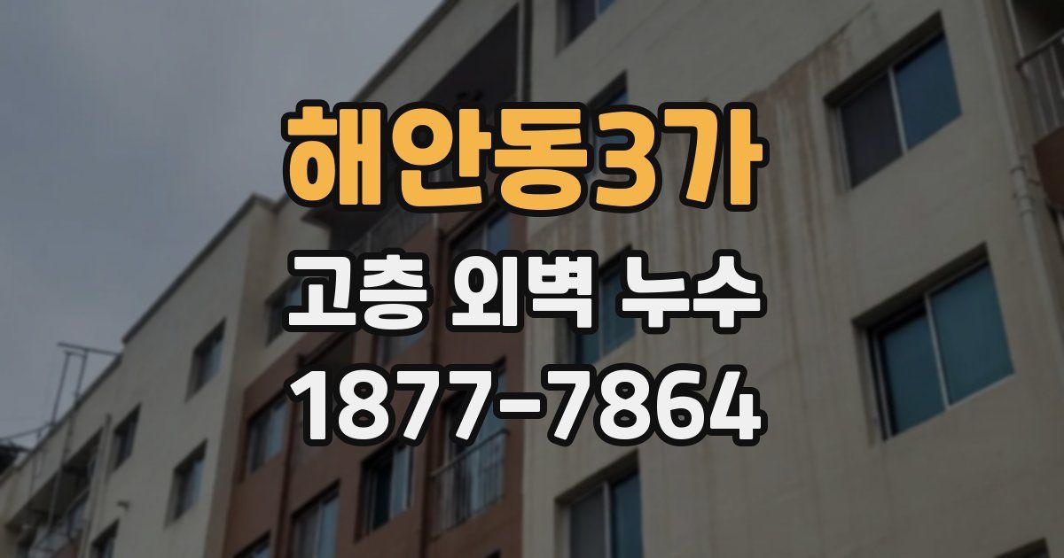 해안동3가 고층 외벽 누수