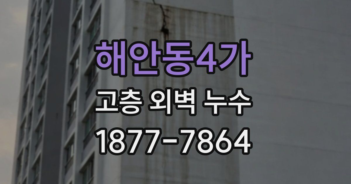 해안동4가 고층 외벽 누수