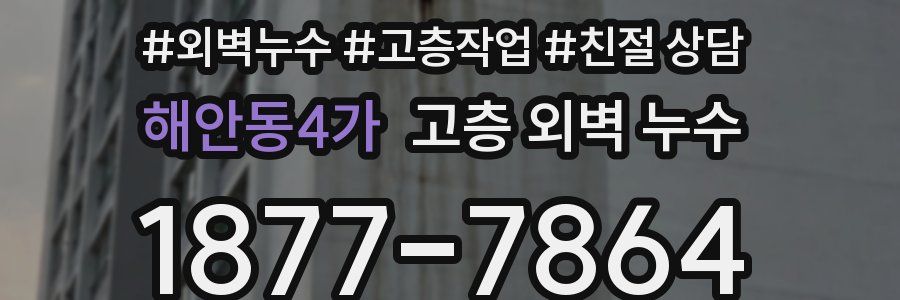 해안동4가 고층 외벽 누수