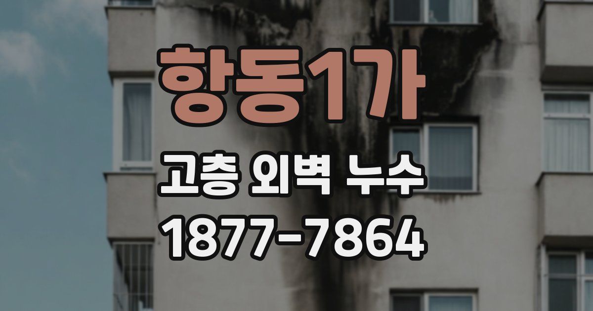 항동1가 고층 외벽 누수
