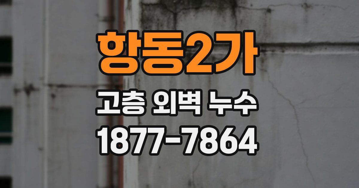 항동2가 고층 외벽 누수