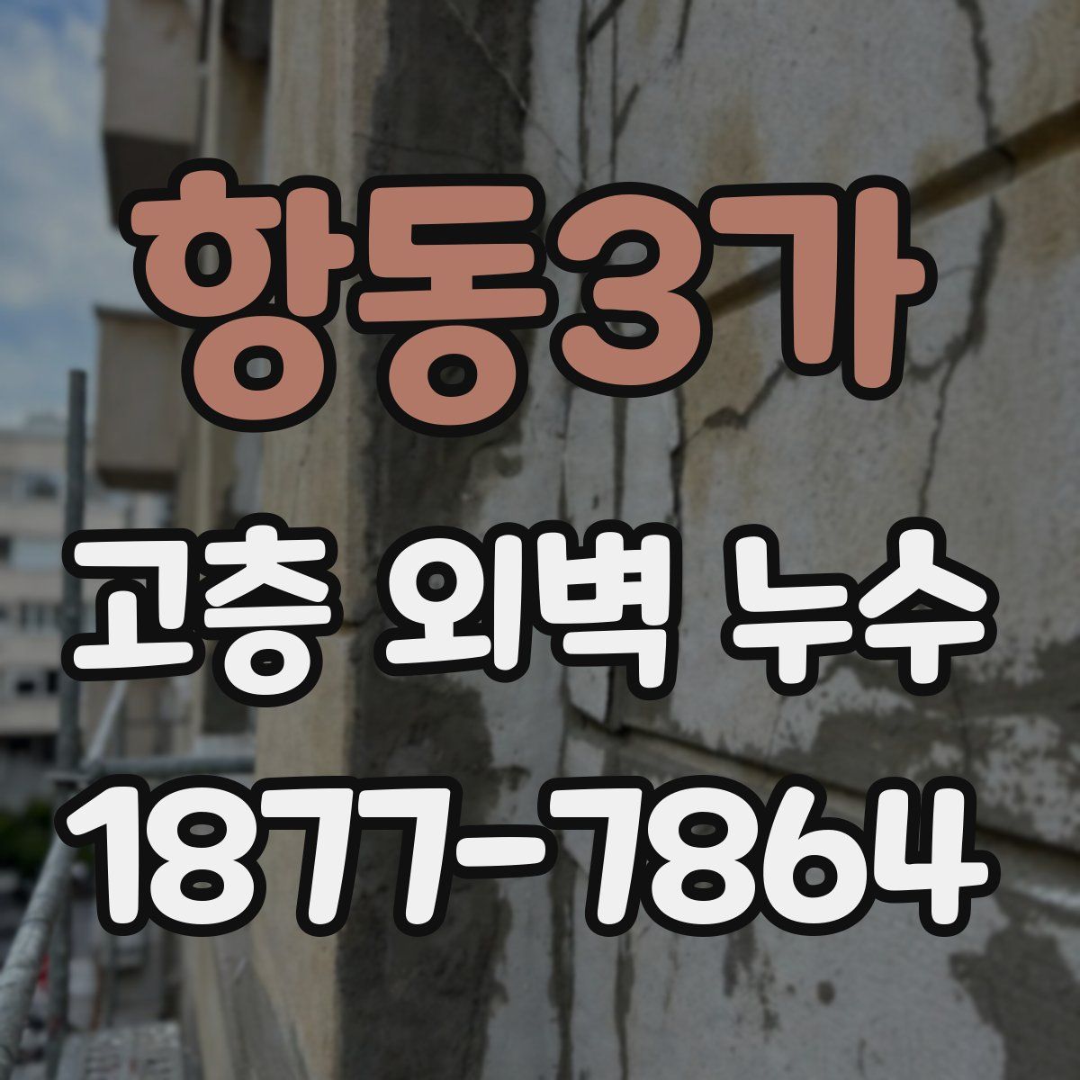 항동3가 고층 외벽 누수