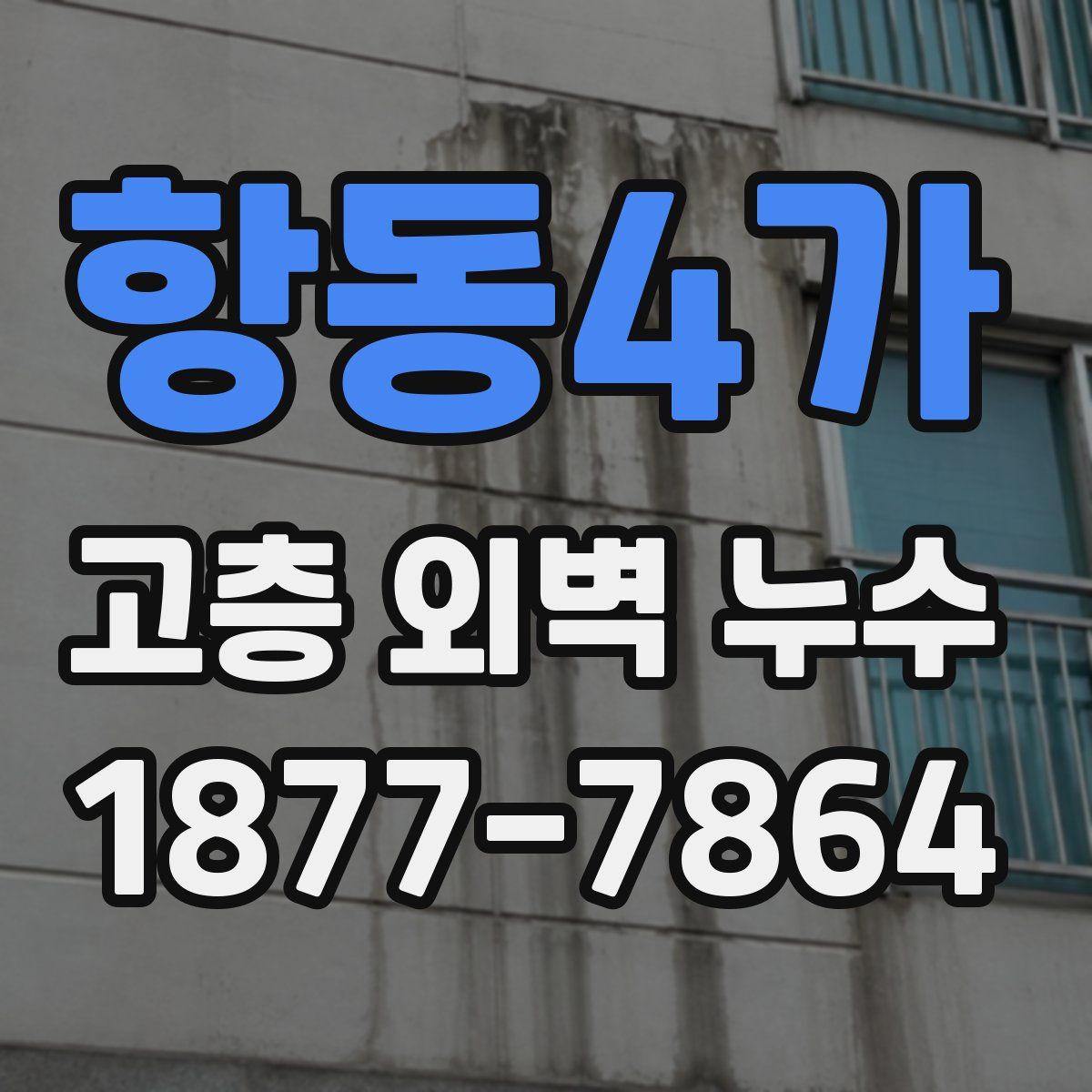 항동4가 고층 외벽 누수