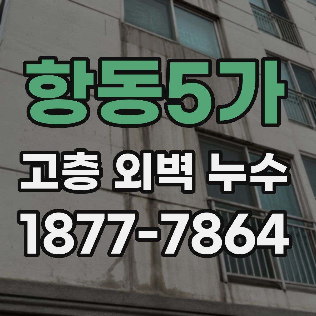 항동5가 고층 외벽 누수