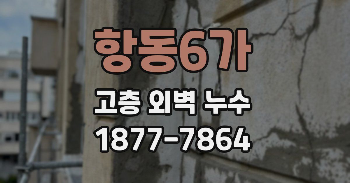 항동6가 고층 외벽 누수