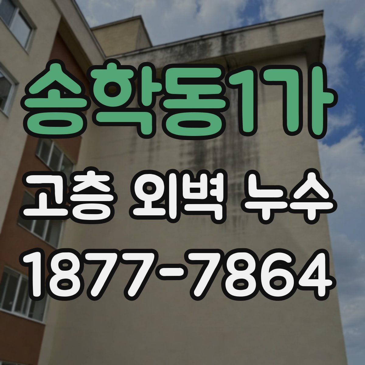 송학동1가 고층 외벽 누수