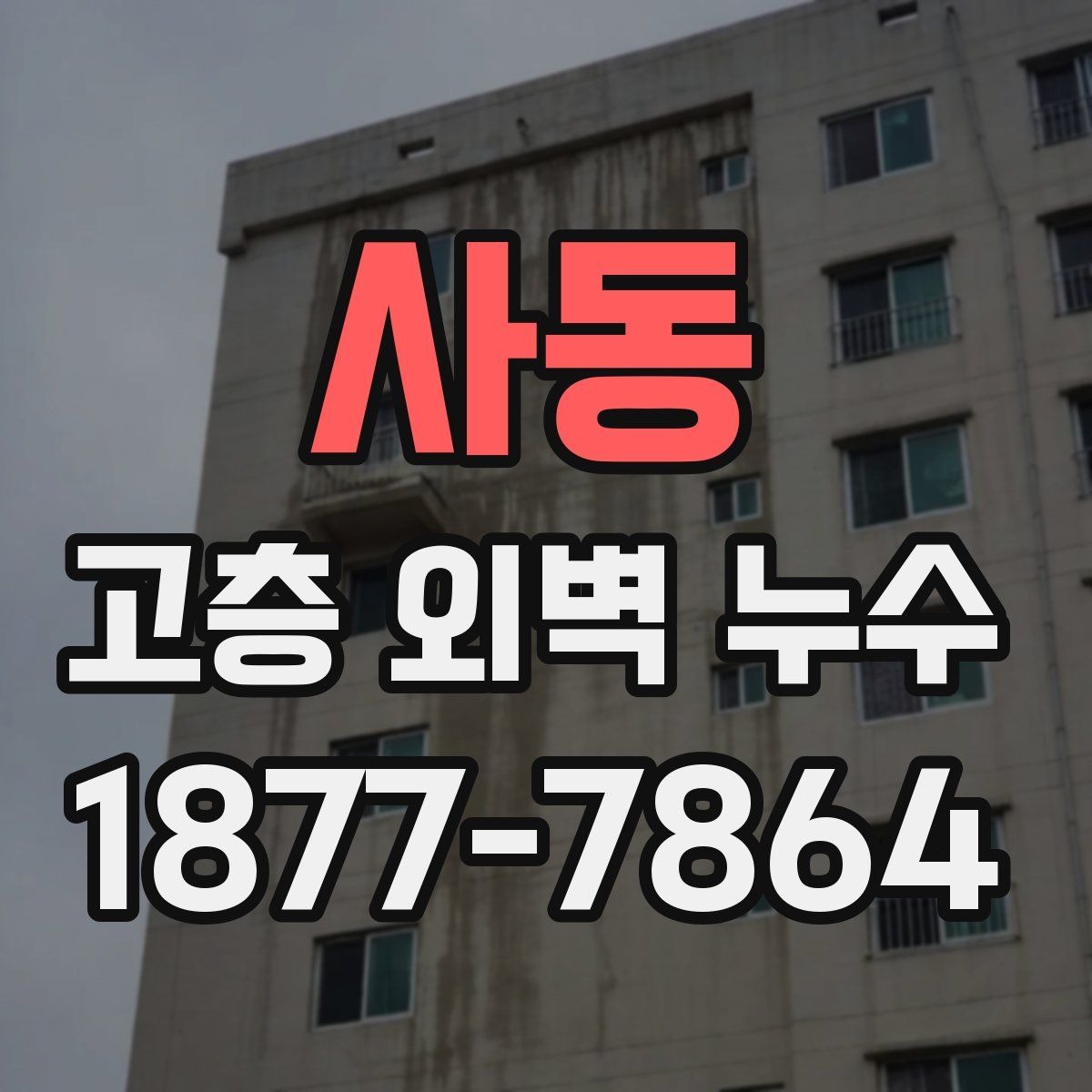 사동 고층 외벽 누수