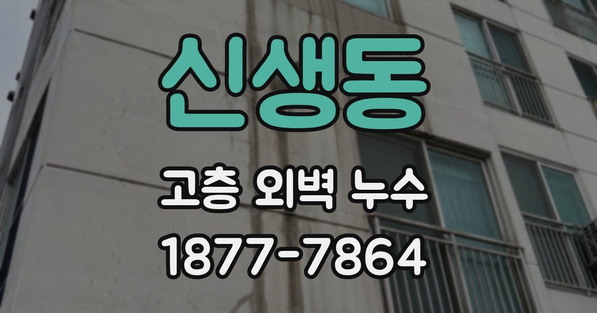 신생동 고층 외벽 누수