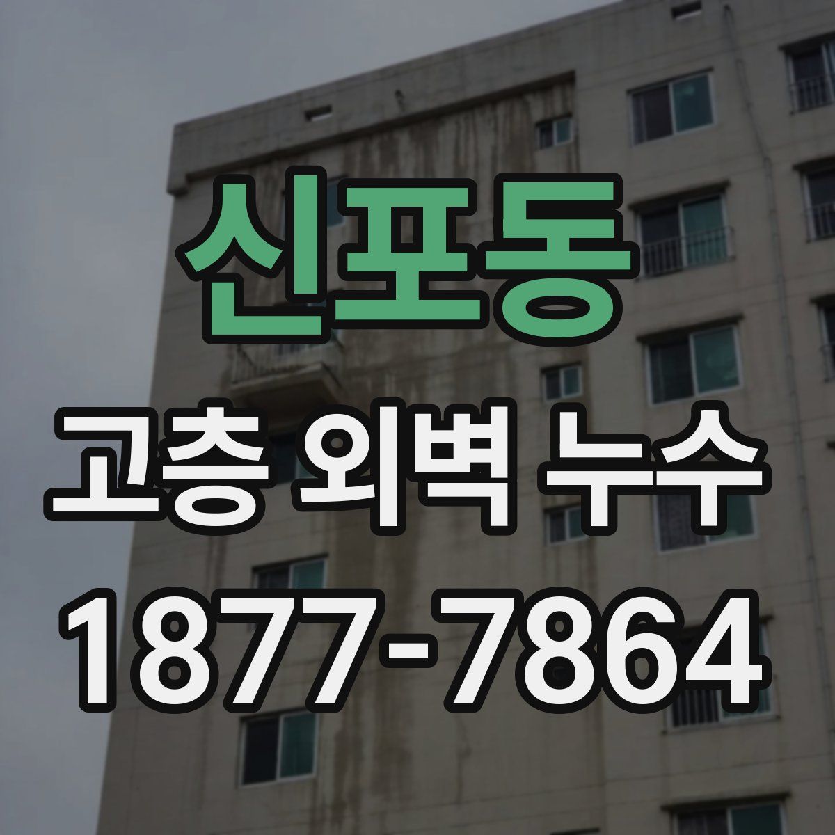 신포동 고층 외벽 누수