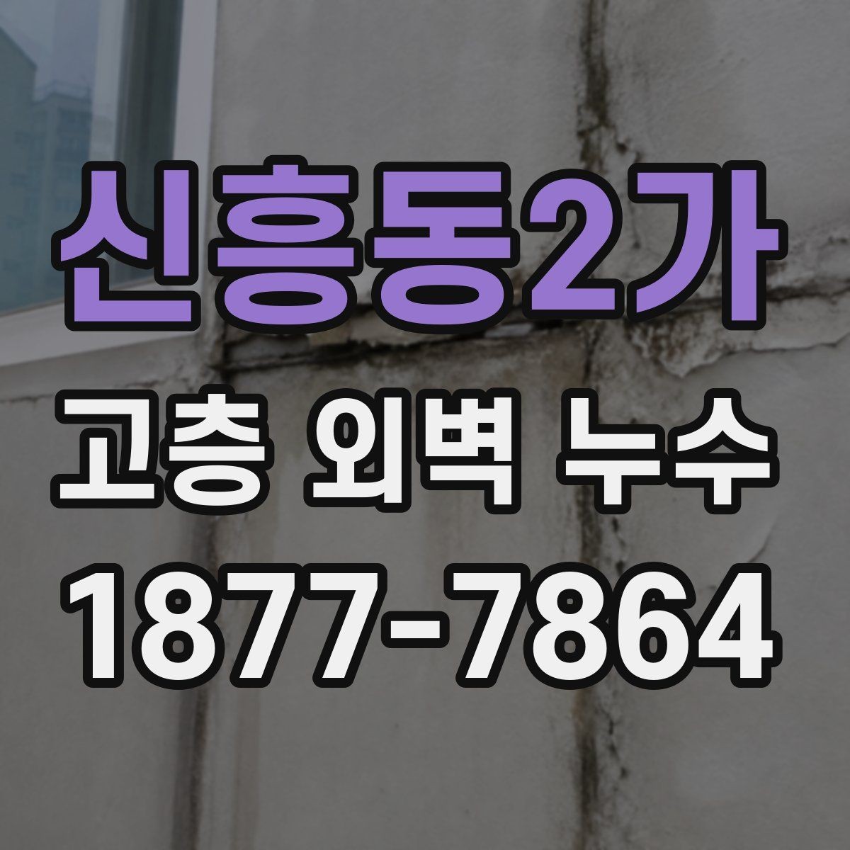 신흥동2가 고층 외벽 누수 점검 결과를 바탕으로 한 보수 계획