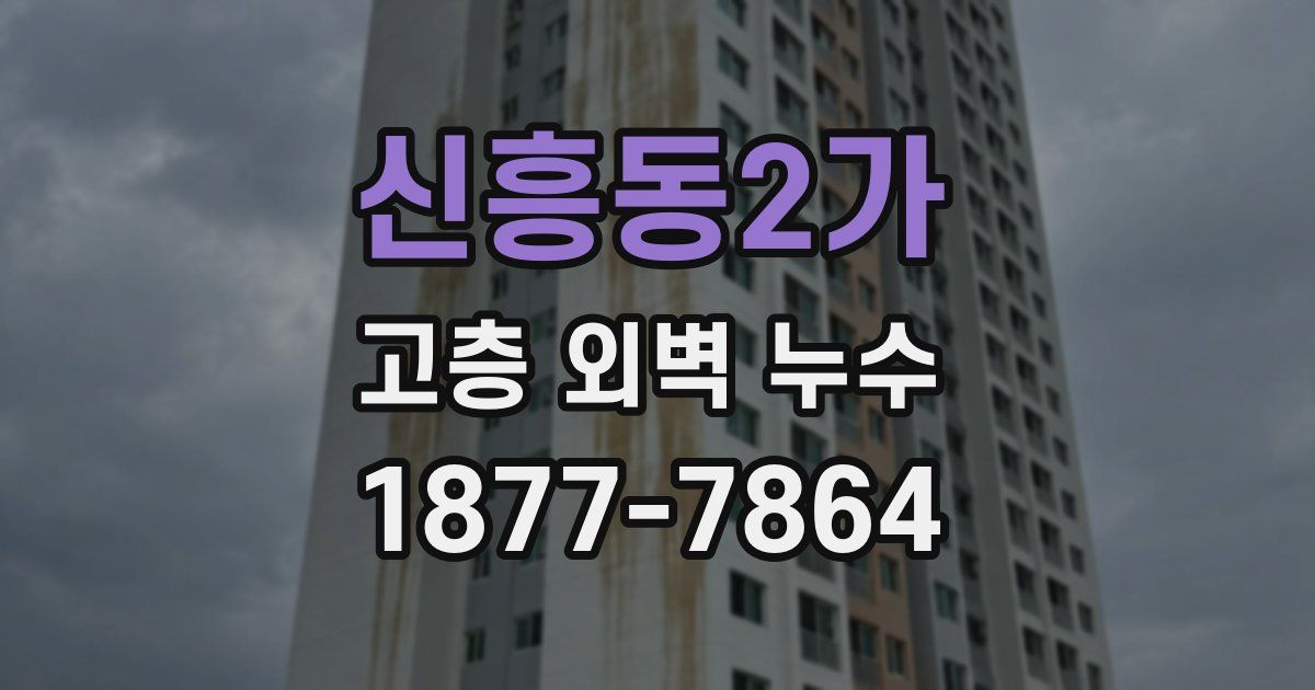 신흥동2가 고층 외벽 누수