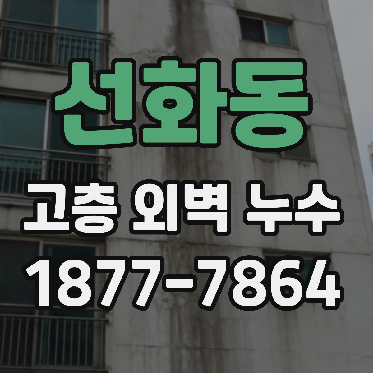 선화동 고층 외벽 누수