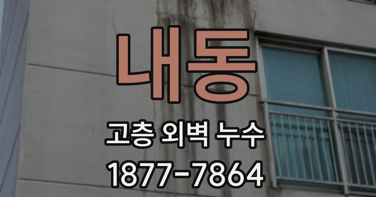 내동 고층 외벽 누수