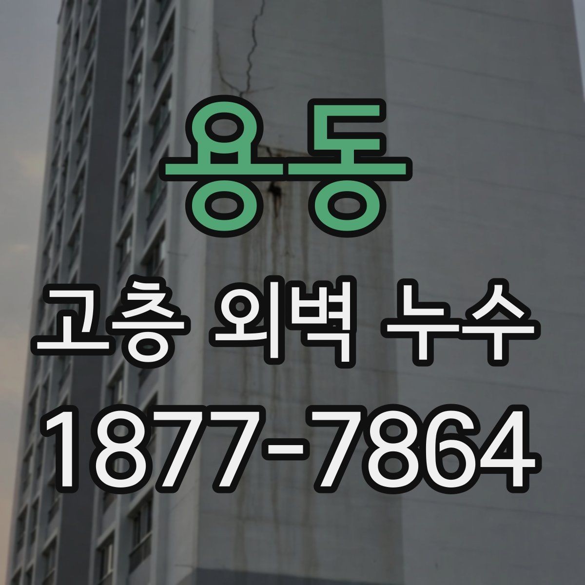 용동 고층 외벽 누수 보수 공정별 확인 사항