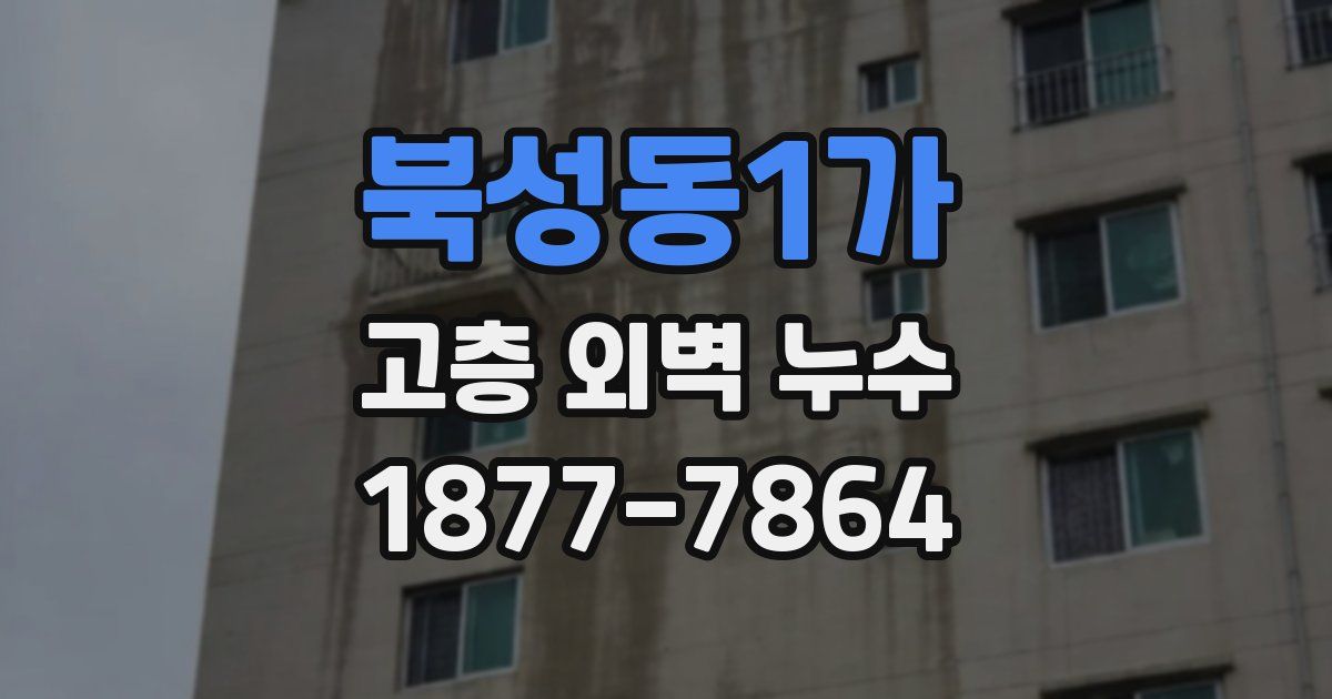 북성동1가 고층 외벽 누수