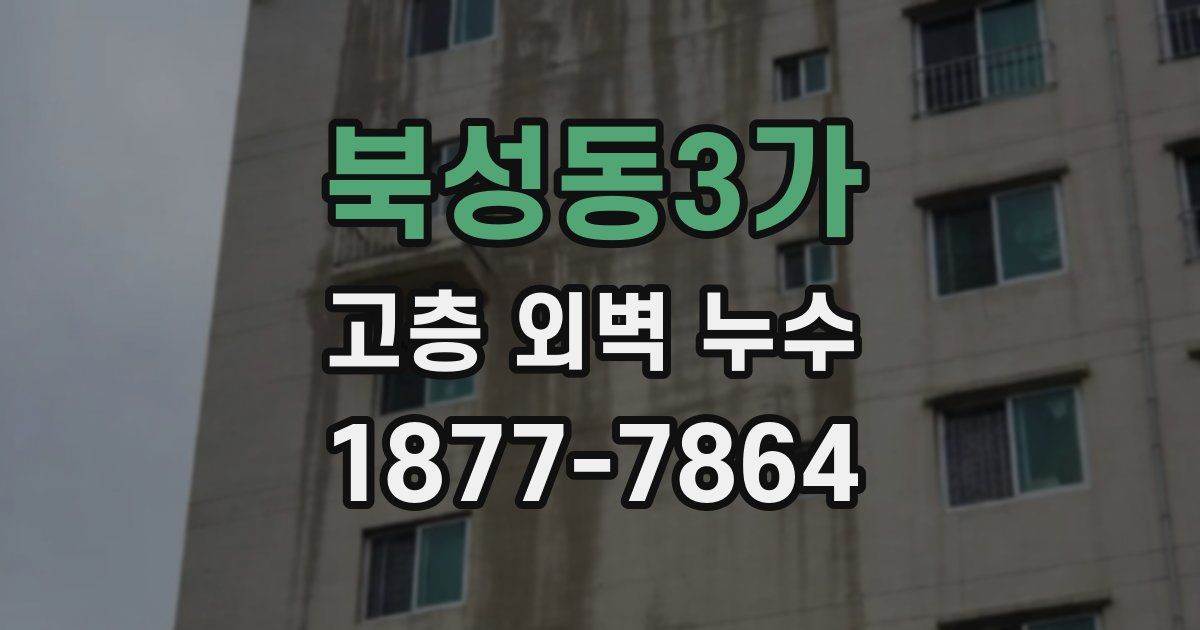 북성동3가 고층 외벽 누수