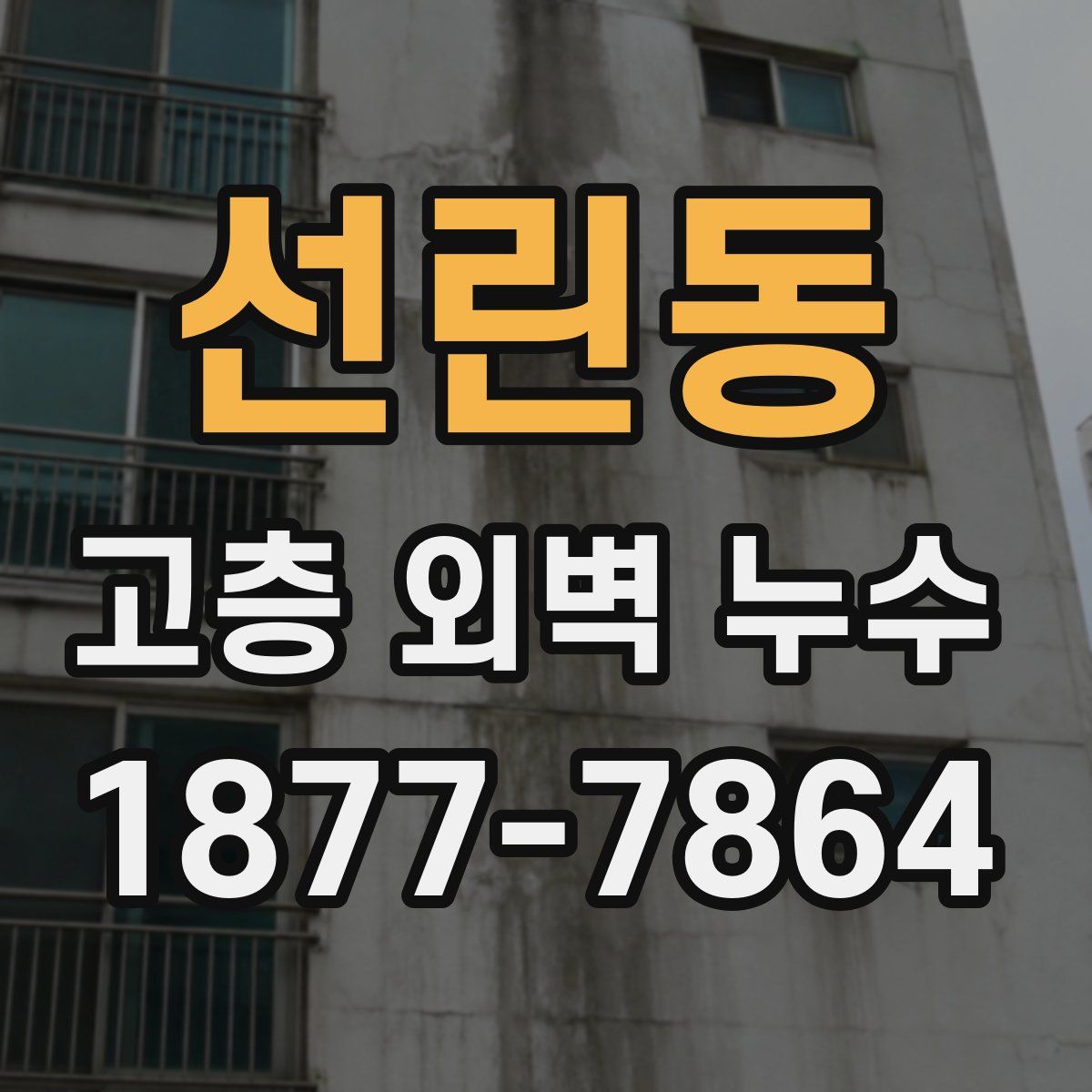 선린동 고층 외벽 누수
